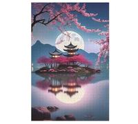 Japan Style 1000 Piece Wooden Jigsaw Puzzle- Brain Teaser Game for Adults & Children Educational Activities Jigsaws Puzzles 78×53cm
