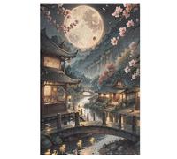 Japan Style 1000 Pieces Wooden Jigsaw Puzzle for Adults Puzzles Brain Exercise Challenge High Difficulty Game for Kids (78×53cm)