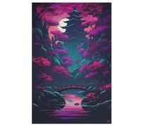 Japan Style 1000 Pieces Wooden Jigsaw Puzzle for Adults Puzzles Brain Exercise Challenge High Difficulty Game for Kids 78×53cm