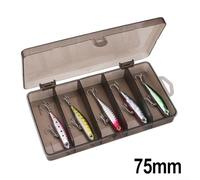 Japan Style For Mini Sinking Minnow Lures 5pcs with 3D Eyes for Trout Bass Tilapia Catfish Pale Chub and Topmouth Culter (75mm)