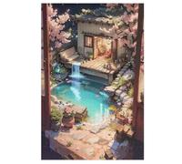 Japan Style Wooden Puzzles Jigsaw Puzzle 1000 Pieces for Adults Creative Difficult Challenging Game 78×53cm