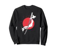 Japan Sword with Map Outline Sweatshirt