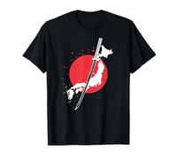 Japan Sword with Map Outline T-Shirt