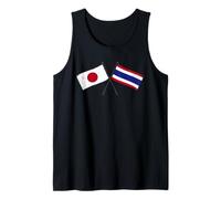 Japan Thailand Crossed Flags Japanese Thai Unity Tank Top