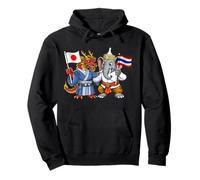 Japan Thailand Flag Japanese Thai Roots Japanese Heritage Pullover Hoodie