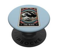 Japan The Great Wave Off Kanagawa The Wave Tarot Card PopSockets Adhesive PopGrip