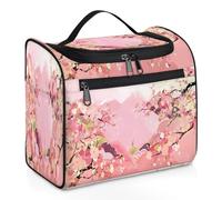 Japan Theme Travel Toiletry Bag for Women Men Kids Girls Boys 11.2 L Big Cosmetic Makeup Bag Hanging Wash Pouch Bag Toiletries Organizer Shower Bag