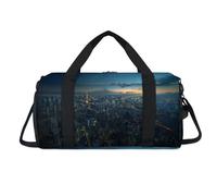 Japan Tokyos Night Sport Duffel Bag with Shoes Compartment Overnight Weekender Bags Travel Gym Luggage Organizer for Women Men Kids Girls Boys
