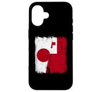 Japan Tonga Half Flag Japanese Tongan Heritage Case for iPhone 16