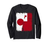 Japan Tonga Half Flag Japanese Tongan Heritage Long Sleeve T-Shirt