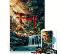 Japan Torii Gate Beautiful 1000 Piece Jigsaw Puzzle for Adults Stress Relief Play Anxiety Relief Hard Challenge Wall Art (50x75cm)