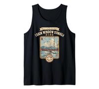 Japan Train Window Summer Rice Field Rural Japanese Souvenir Tank Top