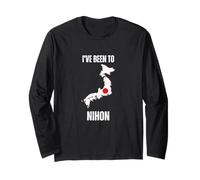 Japan Travel I've Been to Nihon Flag Map Long Sleeve T-Shirt