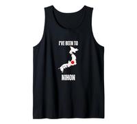 Japan Travel I've Been to Nihon Flag Map Tank Top