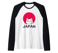 Japan Travel Lucky Cat Sun Rise Tops, Tees & Accessories Raglan Baseball Tee