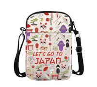 Japan Trip Crossbody Bag Japan Vacation Gift Japan Travel Gift Tokyo Journey Souvenir Let’s Go To Japan Messenger Bag (Japan CB)