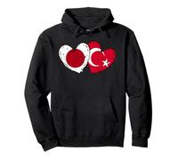 Japan Turkey Heart Flag Türkiye Japanese Turkish Friendship Pullover Hoodie