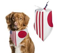 Japan U.S. Flag Dog Bandana Puppy Cat Scarfs Bibs Washable Triangle Kerchief Pet Gifts