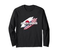 Japan United States Flag Pride Heritage Fans Long Sleeve T-Shirt