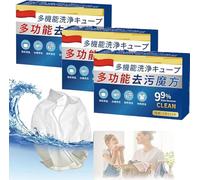 Japan Universal Stain Removal Cubes,Multi-functional Cleaning Tablets,Japanese Universal Decontamination Cube,All-Purpose Stain Remover for Pots Pans (3 Box)