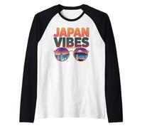 Japan Vibes Aesthetic Travel Mood, Tokyo Energy Raglan Baseball Tee