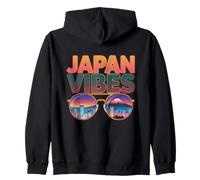 Japan Vibes Aesthetic Travel Mood, Tokyo Energy Zip Hoodie
