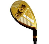 Japan WaZaki Single Hybrid Iron USGA R A Rules Golf Club with Cover,WLIII Model,Gold Finish,Adjustable,No 4, 20 Degree,Mens Senior Flex,65g Graphite Shaft,0.58 Grip,Right Handed