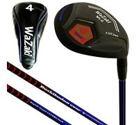 Japan WaZaki Single Hybrid Iron USGA R A Rules Golf Club with Cover,WLIIs Model,Whole Black Oil Finish,Pitch Wedge, 42 Degree,Mens Regular Flex,65g Graphite Shaft,Plus Half Inch Length