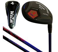 Japan WaZaki Single Hybrid Iron USGA R A Rules Golf Club with Cover,WLIIs Model,Whole Black Oil Finish,No.8, 34 Degree,Mens Regular Flex,55g Graphite Shaft,Standard Length