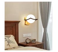 Japan Wooden Wall Sconce Lights Compatible with Bedroom Bedside Background Decoration Lighting Fixtures Glass Modern Lamp,Charming Lighting
