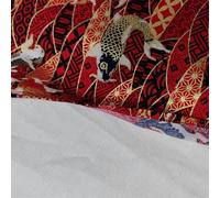 Japan Wrap The Cloth Cotton Line, 46-100CM 2PCS Navy Blue Reusable Wrapping Cloth(Red,46 * 46 CM)