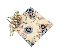 Japan Wrap The Cloth Cotton Line, 46-90CM 6Pcs Japanese Style Fan Reusable Wrapping Cloth(Yellow Cherry,70 * 70cm)