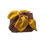 Japan Wrap The Cloth Cotton Line, 50 * 50CM 6/12PCS Purple Green Reusable Wrapping Cloth(Yellow,50 * 50CM 6PCS)