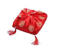Japan Wrap The Cloth Cotton Line, 94 * 90CM 2pcs Bride To Marry Red Reusable Wrapping Cloth(Baifu (+Jade Pendant))