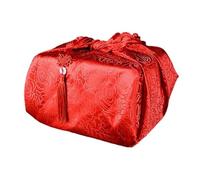 Japan Wrap The Cloth Cotton Line, 94 * 90CM 2pcs Bride To Marry Red Reusable Wrapping Cloth(Rose (+jade pendant))