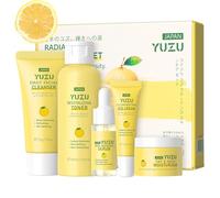 JAPAN YUZU Skin Care Sets & Kits, Skin Care For Teenage Girls, Skin Care Set For Pamper Teenage Girls Gifts, Facial Kit, Vitamin C Skincare Set, Cleanser, Toner, Serum, Moisturizer, Eye Cream(5PCS)