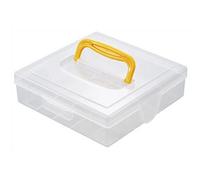 JapanBargain, 2-Pack Japanese Origami Paper Storage Box, Fits 6-inch Folding Paper up to 400 Sheets, Clear Plastic Craft Organizer for Cardstock, Stamps, Sewing Kit Tools, Made in Japan