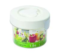 JapanBargain 3871, Japanese Pickle Press Container Plastic Tsukemono Pickle Maker, Round Shape, Made in Japan, 1.6 Liter