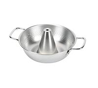 JapanBargain, Authentic Japanese Shabu Shabu Hot Pot, Stainless Steel with Chimney, Traditional Hotpot Pan, Made in Japan (1, 26 cm)