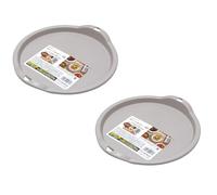 JapanBargain, Japanese Microwave Mat Hot Dish Serving Tray Hot Pad Dish Plate Holder Bowl Holder, Made in Japan, Gray Color, 2-Pack