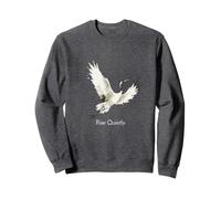 Japandi Crane Rise Quietly Wabi Sabi Zen Minimalist Art Sweatshirt