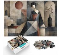Japandi Geometric Icon No. 05 - Kimono no Jos Jigsaw Puzzle, 1000 Piece | For cold evenings at home: Adult jigsaw puzzle with 1000 pieces offers a longer activity for the holidays.