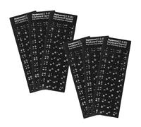 Japanese 6 Sheets Stickers Waterproof Keyboard Language Black Pvc