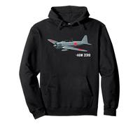Japanese A6M Zero Plane WWII Warbird Aviation History Pullover Hoodie