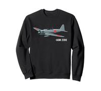 Japanese A6M Zero Plane WWII Warbird Aviation History Sweatshirt