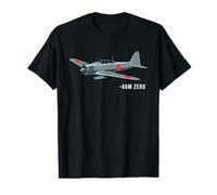 Japanese A6M Zero Plane WWII Warbird Aviation History T-Shirt