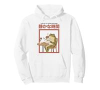 Japanese Aesthetic Frog Coffee The Art Of Doing Nothing Pullover Hoodie