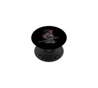 Japanese African American Samurai Katana Black Anime Warrior PopSockets Adhesive PopGrip