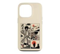 Japanese African American Samurai Warrior Comic Ukiyo-e Case for iPhone 13 Pro
