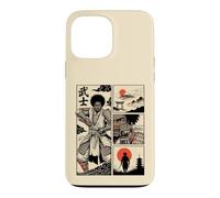 Japanese African American Samurai Warrior Comic Ukiyo-e Case for iPhone 13 Pro Max